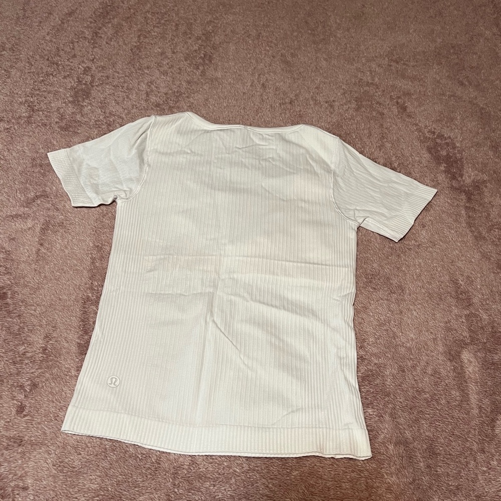 White Ribbed Women's Top - Picture 2 of 4